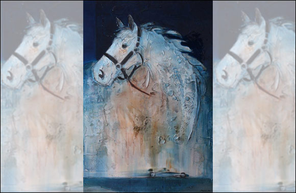Dubai-based artist's painting Blue Horse' bought by Duchess of York at charity