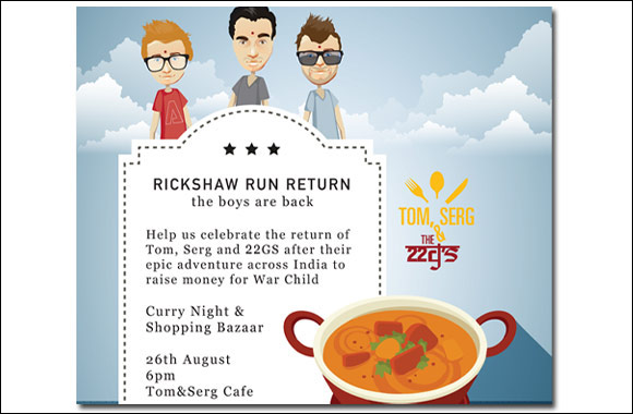 Tom & Serg welcome back Rickshaw Run team