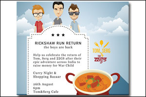 Tom & Serg welcome back Rickshaw Run team