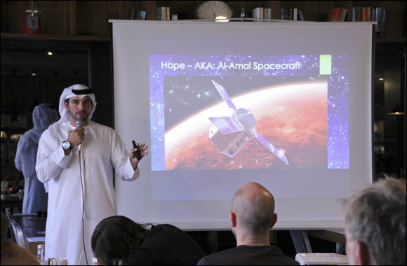 Saeed Al Gergawi from MBRSC discusses space exploration and highlights Centre's projects at Caf Scientifique