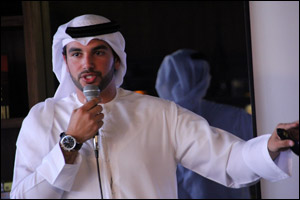 Saeed Al Gergawi from MBRSC discusses space exploration and highlights Centre's projects at Café Scientifique
