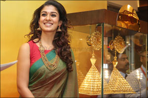 Crowd Fascinated by the Ravishing Nayantara at GRT Jewellers
