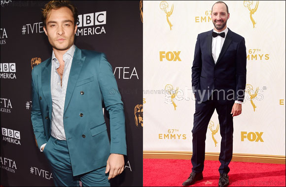 Ed Westwick and Tony Hale wear Tommy Hilfiger Tailored