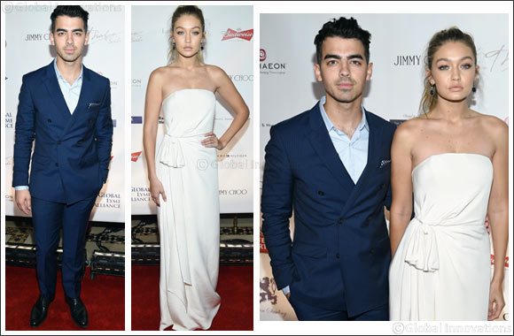 Gigi Hadid, Joe Jonas and Jordan Barrett wear Tommy Hilfiger