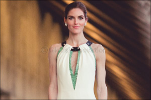 Hilary Rhoda wears Carolina Herrera for her Wedding to Sean Avery on October 10th, 2015