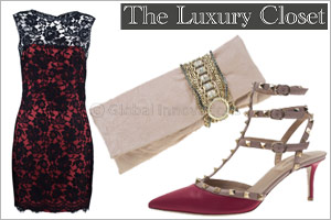Fill your wardrobe with eye-catching designer dresses and accessories, perfect for the holiday season