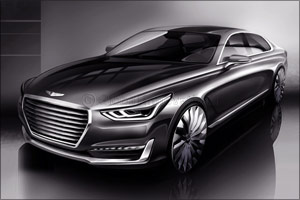 New Genesis brand takes shape as Hyundai Motor unveils rendering of G90