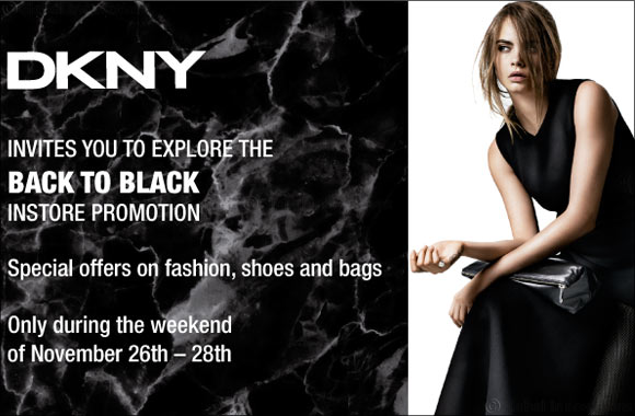 DKNY - Back to Black products on promotion November 26th - 28th