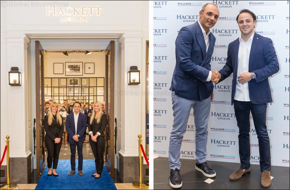 Felipe Massa on hand to celebrate Hackett London's patnership with Williams Racing at their new boutique in Yas Mall � Abu Dhabi.
