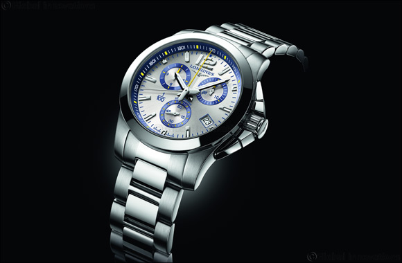 To celebrate its partnership with the resort of St. Moritz, Longines unveils the Conquest 1/100th St. Moritz