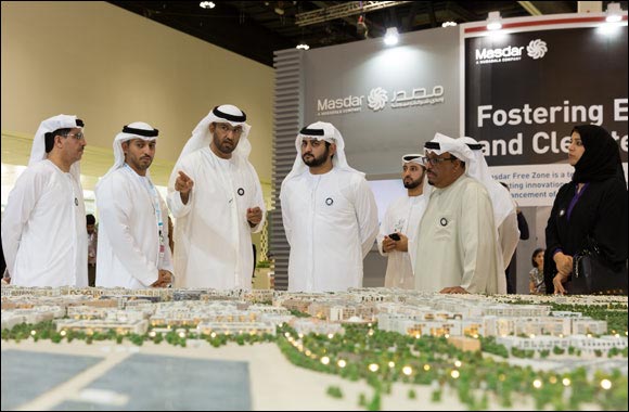 Deputy Ruler of Dubai and Crown Princes of Fujairah and Umm Al Quwain Visit Masdar Stand at Abu Dhabi Sustainability Week