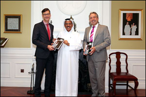 Khalaf Ahmad Al Habtoor receives the Kingdom of the Netherlands' Ambassador to Abu Dhabi, accompanied by the Dutch Consul General to Dubai