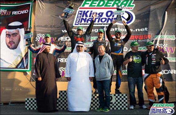 Ahmed Al Ameri scores top spot at the Emirates round of 2016 King of Nations World Drift Championship
