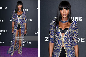 Naomi Campbell Wears La Perla at Zoolander 2 Premiere