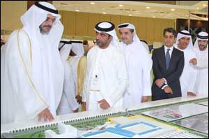 H.H. Sheikh Sultan bin Mohammed bin Sultan Al Qasimi, Crown Prince and Deputy Ruler of Sharjah visiting Al Zahia's stand during ACRES Middle East.