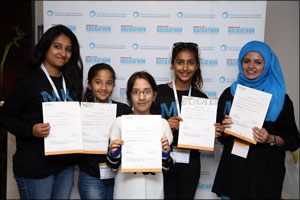 A talented pool of hackers! Caddie, a car-pooling app for women emerges as the winner of The Meera Kaul Foundation's Women in STEM Smart City Hackathon 2016 