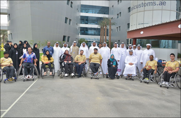 Dubai Customs Officials and members of Dubai Club for the Disabled enjoy open sporting day