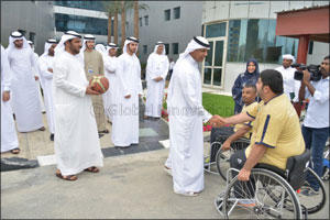 Dubai Customs Officials and members of Dubai Club for the Disabled enjoy open sporting day
