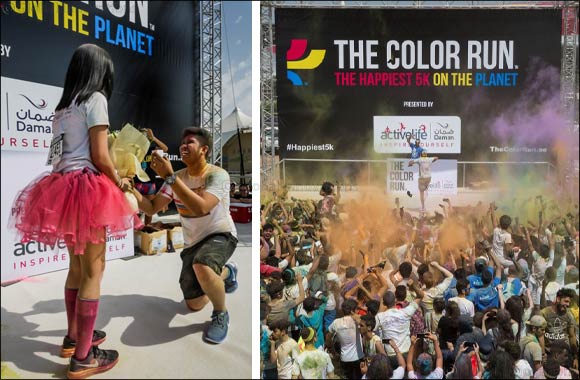 Love at the finish line! The Color Run celebrates marriage and milestones in Abu Dhabi