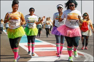 Love at the finish line! The Color Run™ celebrates marriage and milestones in Abu Dhabi