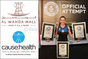 Al Wahda Mall raises over USD $14,600 as Eva Clarke breaks 3 GUINNESS WORLD RECORDS™ titles
