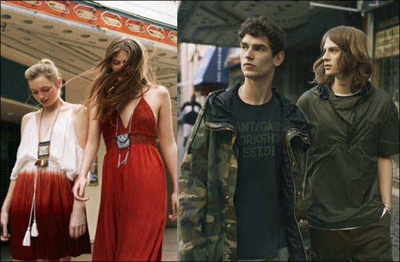 Influences from the 1990s and Ethic Atmosphere for Her; Military and Desert Inspiration for Him - Pull & Bear Proposals for the new season.