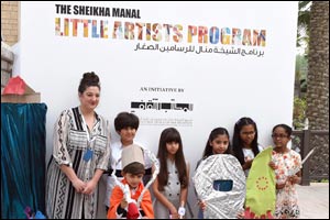 The children of His Highness Sheikh Mansour bin Zayed Al Nahyan inaugurate ladies day at “Art Dubai” 2016
