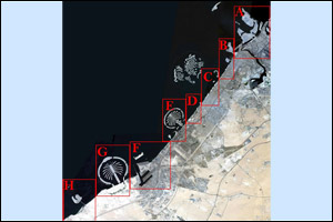The Mohammed bin Rashid Space Centre monitors the changes Dubai coastline landscape witnessed between 2009 and 2015