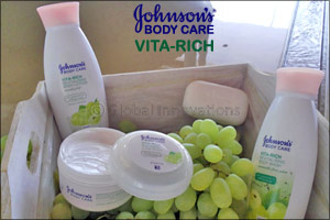 Revitalize your skin. Introducing JOHNSON'S® NEW Vita-Rich with Grapeseed Oil