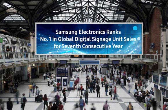 Samsung Electronics Ranks No. 1 in Global Digital Signage Unit Sales for Seventh Consecutive Year