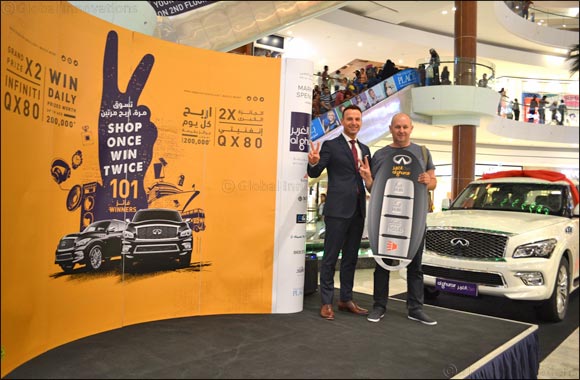Al Ghurair Centre Announces First Mega Winner of Infiniti QX80 in Shop Once Win Twice Mall Promotion