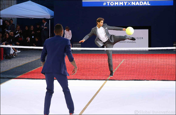 Tommy Hilfiger Global Brand Ambassador Rafael Nadal plays at pop-up tennis tournament in Paris, France