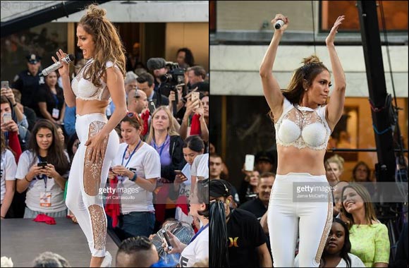 Jennifer Lopez Wearing a Total La Perla Look While Performing on NBC's Today