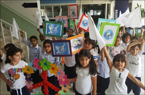 Al Mawakeb students display messages of harmony on International Day of Peace