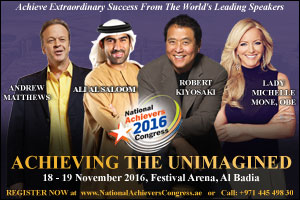 The National Achievers Congress Set to inspire the Middle East - Held for the first time in the region