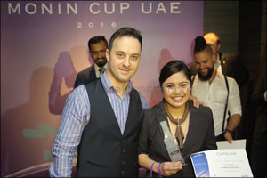 Maria Essay Janina Sinay's innovative beverage bags the top prize at the UAE edition of Monin Cup 2016