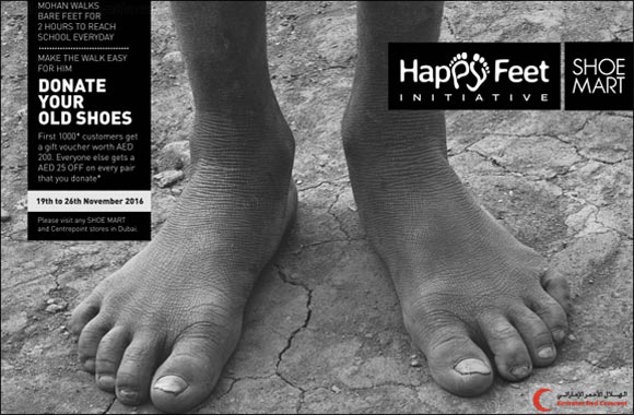 Shoe Mart's annual Happy Feet' initiative now open to Dubai residents to collect shoes for the needy