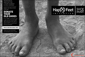 Shoe Mart's annual ‘Happy Feet' initiative now open to Dubai residents to collect shoes for the needy