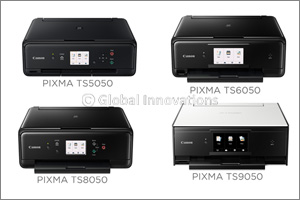 Enjoy high-quality prints with one of Canon's stylishly compact three-in-one home printers