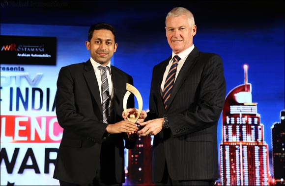 Joy Alukkas recognised as Business Innovator at NDTV Gulf Indian Excellence Awards 2016.
