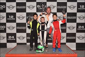 Anjum Shaikh wins Closing SWS Senior Sprint Race of 2016 at Dubai Kartdrome