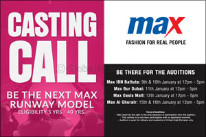 Casting Call: Max Fashion calls out “Real People” to showcase Spring Collection in February!
