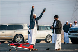 Earth shattering winning times in RC Airplane finals of Fazza Championship for Falconry Tilwah