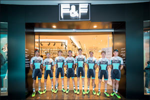 Great Britain One Pro Cycling Team visit F&F Store for Styling Tips