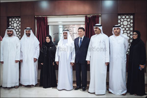 Sheikh Saud Bin Abdulaziz Al Mualla and VIP guests attend Opening Ceremony of the 2017 FIDE Sharjah Grand Prix