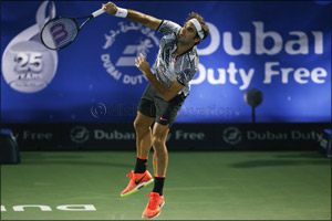 Roger Federer Begins His Bid for an Eighth Title at Dubai Duty Free Tennis Championships
