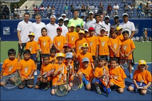 Young Tennis Stars Enjoyed Some Fun in the Sun With ATP Professional Doubles Players