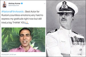 Akshay Kumar announced Best Actor at The 64th National Awards India
