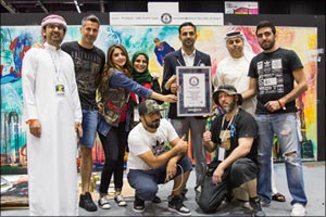 Guinness World Records title for ‘Largest Stencil' Broken At Middle East Film & Comic Con