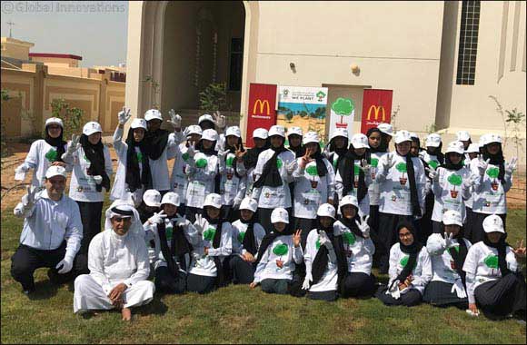 Al Manar Model School Students join McDonald's UAE and the Emirates Environment Group in an effort to Plant a Greener Future'